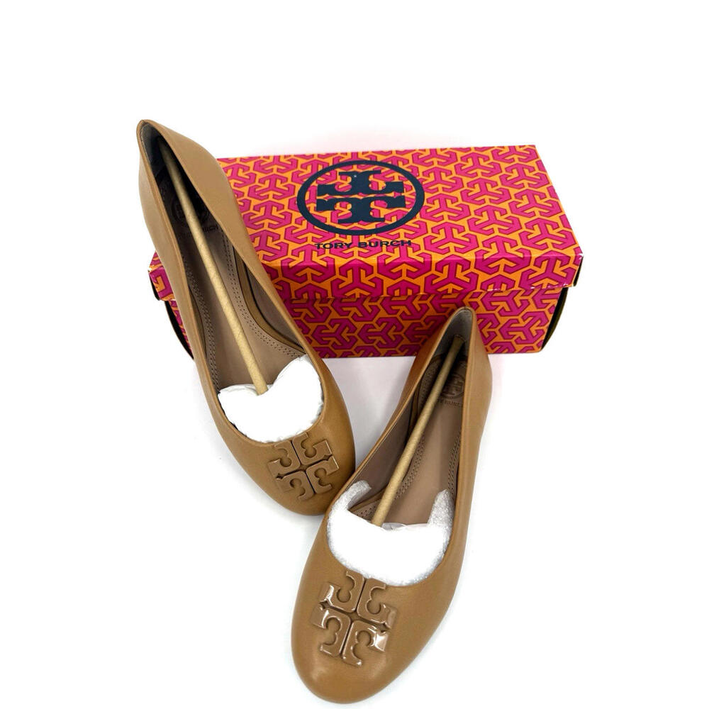 SOLD Tory Burch Lowell Ballet Flats Blond Leather Shoe Size 8M Style # 43070